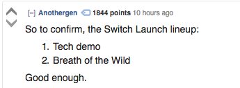 Illustration for article titled The Internet Reacts To The Nintendo Switch Presentation